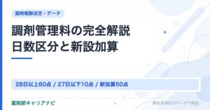 調剤管理料の完全解説日数区分と新設加算